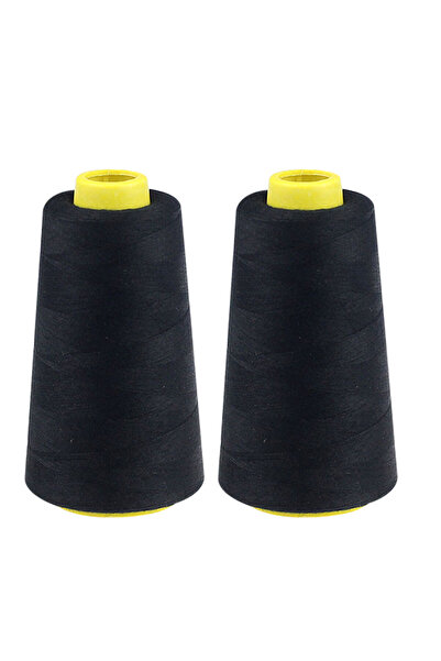 Choice3 Black 2PC Sewing Thread 2300 Yard Each Spool Solid Color White Black ...