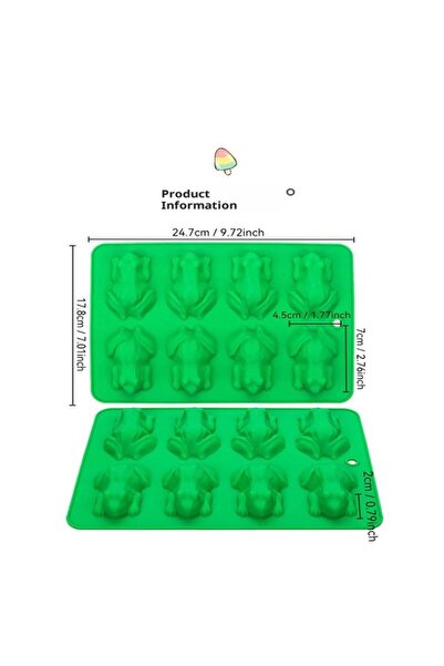 Choice قوالب سيليكون ثلاثية الأبعاد على شكل ضفدع أخضر لتزيين الكيك، بما في ذل...