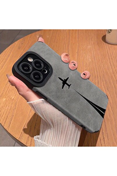 Choice14 غلاف هاتف أنيق بتصميم مسار طائرة أسود من مادة TPU، مناسب لهاتف iPhon...