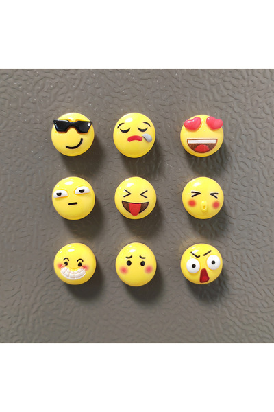 Choice Mixed 9 Pcs 9pcs Cartoon Smiling Face Refrigerator Magnets Kitchen Hom...