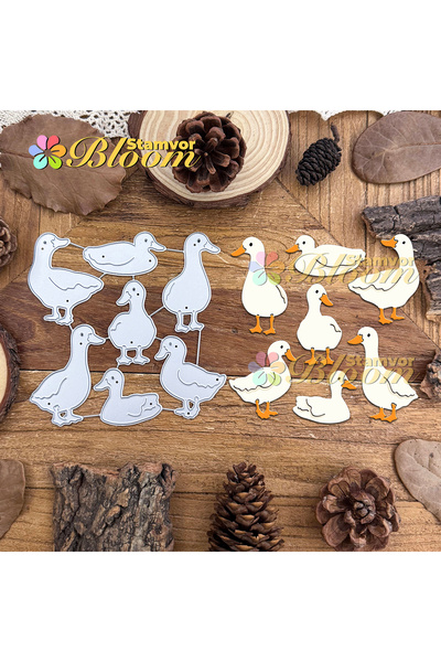 Choice Original Lovely Farmer Animal Ducks Metal Cutting Dies Scrapbooking De...