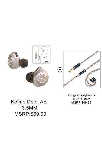 choice2 سماعات أذن داخلية عالية الدقة من نوع 3.5 مم - Greybunny-4.4 Kefine X ...