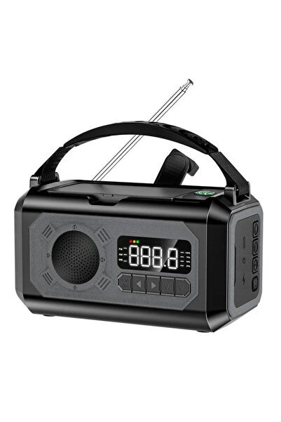 Choice راديو طوارئ محمول يعمل بالطاقة الشمسية، أسود اللون، بسعة 12000 مللي أم...