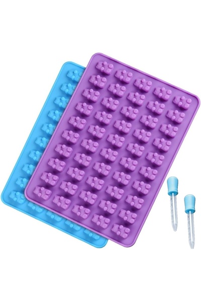 Choice ٤ قطع من قوالب حلوى الدببة الصغيرة المصنوعة من السيليكون، قالب حلوى ال...