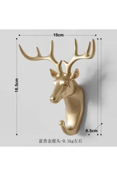 Choice1 خطافات جدارية أنيقة على شكل رأس حيوان، مزينة بقبعات وقبعات، بلون ذهبي...