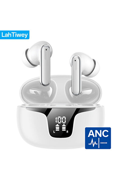 Choice سماعات أذن لاسلكية هجينة بيضاء من النوع B مزودة بخاصية إلغاء الضوضاء ا...