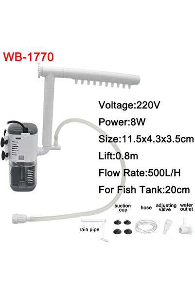 Choice3 مضخة ترشيح متعددة الوظائف لحوض السمك 1770، مضخة غاطسة لتهوية الهواء و...
