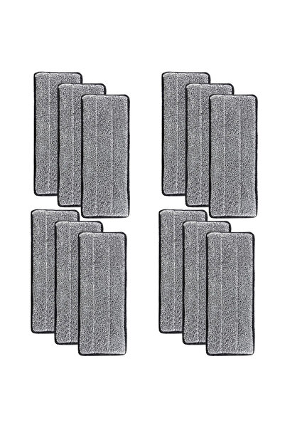 choice2 12 قطعة رمادية، 3-12 قطعة من وسادات الممسحة المصنوعة من الألياف الدقي...