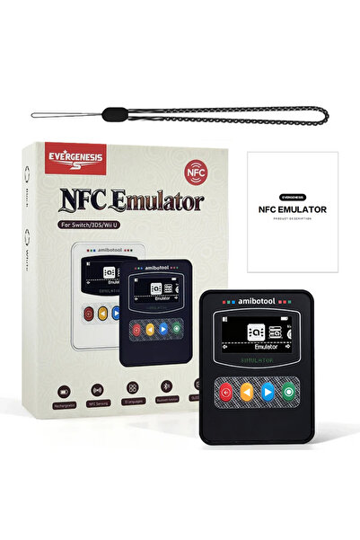 Choice Black For Amiibo Smart iNFC Pixl Emulator OLED HD Bluetooth Intelligen...