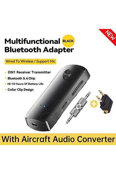 Choice محول نقطة الوصول 2 في 1 لاسلكي بلوتوث 5.4 محول صوت من النوع C منفذ AUX...