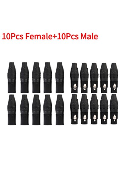 Choice3 ALLOYSEED 20Pcs Female-Male 30-10PCS 3Pin XLR Adapter Male Female Ske...