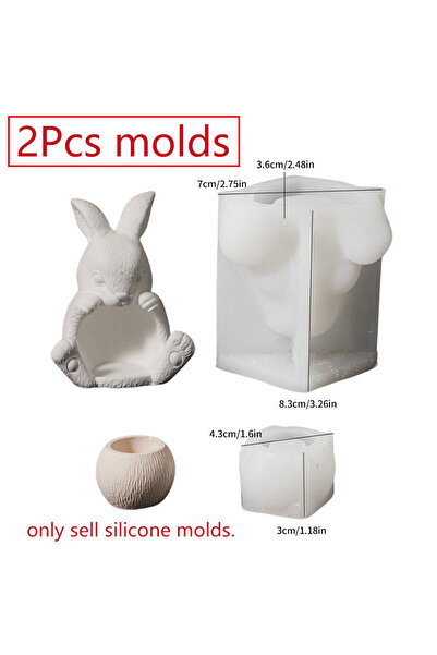 choice2 قالب سيليكون ثلاثي الأبعاد على شكل أرنب عيد الفصح من بي-مولدز، يمكنك ...