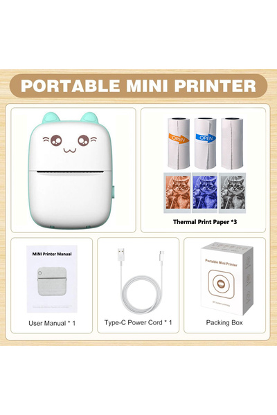 Choice3 طابعة زرقاء صغيرة حرارية للصور حراري | تطبيق جوال: طباعة ممتعة، شحن U...