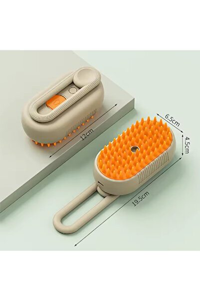 Choice1 فرشاة تدليك جديدة للحيوانات الأليفة (قطط وكلاب) بلون الكاكي، بخاخ بخا...