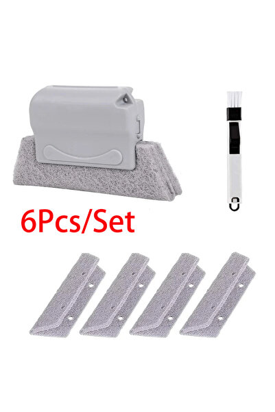Choice مجموعة أدوات تنظيف مسارات النوافذ (6 قطع) - فرشاة تنظيف أخاديد النوافذ...