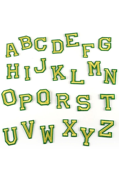 Choice3 05-Green Yellow-A-Z 26PCS/Small A~Z Coloured Alphabet English Letters...