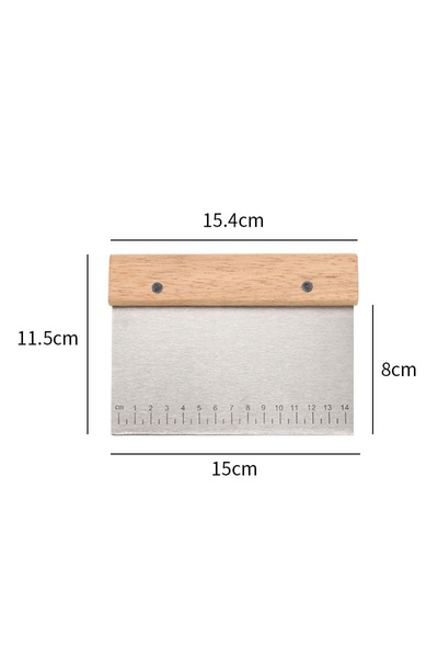 Choice مكشطة عجين مستطيلة الشكل من الفولاذ المقاوم للصدأ، قطعة واحدة، تُستخدم...