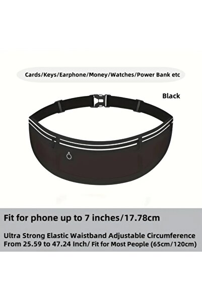 Choice1 Black Running Bag Women Waist Bag Belt Bag Men Sports Fanny Pack Mobi...