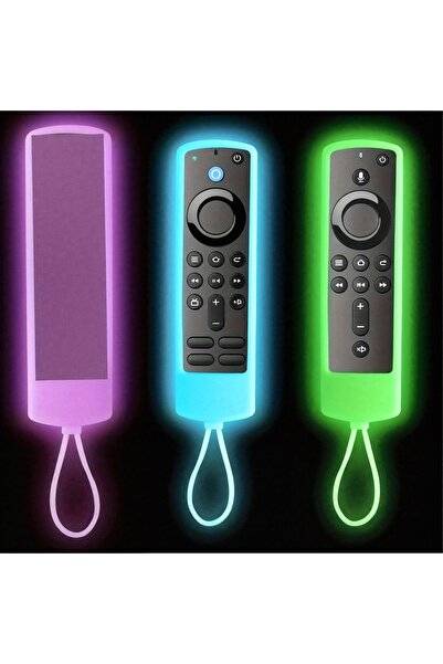 Choice غطاء سيليكون مضيء بألوان عشوائية لجهاز التحكم عن بعد الصوتي - يحمي جها...