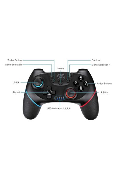 Choice Blue red Wireless Game Controller for Switch Switch2 Lite OLED 6-Axis ...