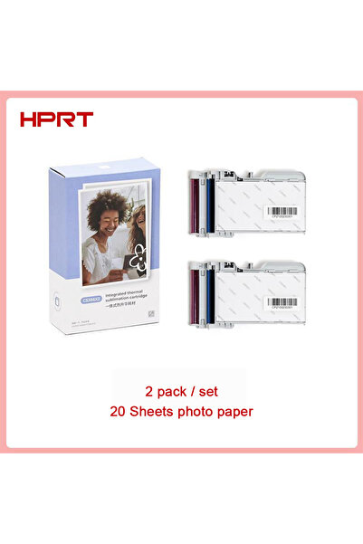 Choice ٢٠ ورقة / ٦٠ ورقة طابعة صور صغيرة HPRT CP2100 ورق صور ٢×٣ بوصة، ورق مت...
