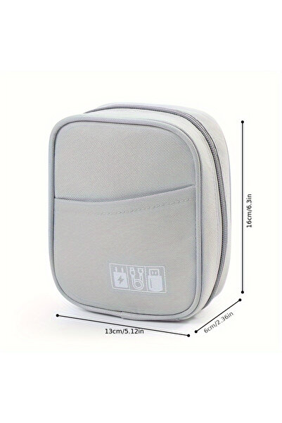 Choice1 Grey Storage Pouch for Small Electronics and Accessories,Electronic O...