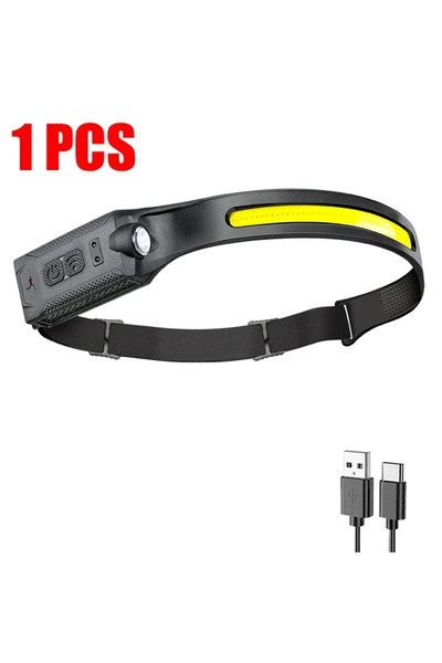 Choice3 Black LED HeadlampRechargeable 3-modes Lighting Headlight Flashlight ...