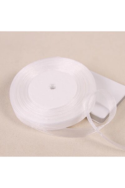 Choice3 شريط أورجانزا أبيض، طوله 50 ياردة وعرضه 1.2 سم، طول اللفة 45 مترًا، م...