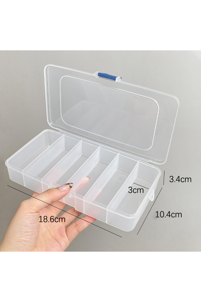 Choice A1 5/6 Grid Compartment Storage Box Transparent Square Earrings Case J...