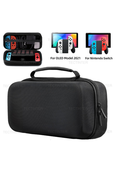 Choice حقيبة تخزين كبيرة سوداء للسفر لجهاز نينتندو سويتش OLED وسويتش 1، حقيبة...