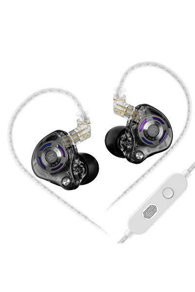 Choice سماعة أذن داخلية سوداء من نوع Black MIC KZ Gale، صوت جهير عالي الدقة، ...