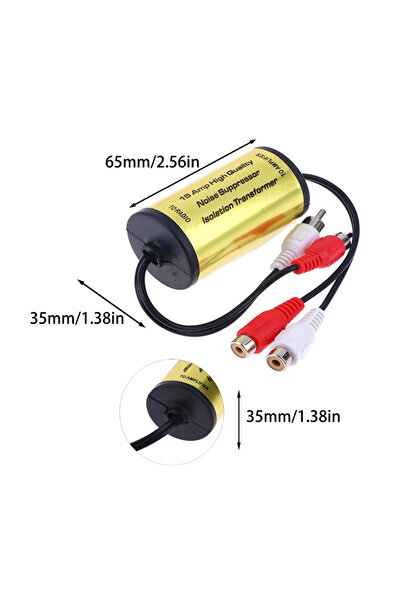 Choice فلتر صوتي أحادي الحجم، مانع للضوضاء، عازل للحلقة الأرضية، مناسب للسيار...