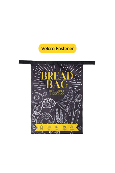 Choice حقيبة خبز من شمع العسل الأسود، لون رمادي فاتح، قطعة واحدة - صديق للبيئ...