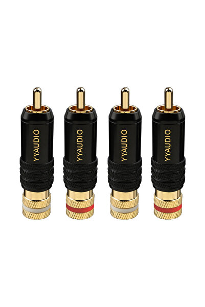 Choice 4pcs 4pcs New RCA Plug Mayitr Durable RCA Connector Screws Soldering L...