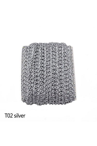 Choice4 5m T02 5meters/lot Gold Silver Braided Lace Trim Fabric Sewing Lace R...