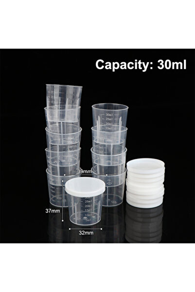 Choice 30 مل، 10 قطع/مجموعة، أكواب قياس شفافة للأقراص السائلة بسعات 20/30/50/...