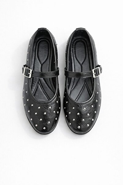 Slipcat Κομψά καθημερινά παπούτσια μπαλαρίνας με λουράκια και λεπτομέρεια από...