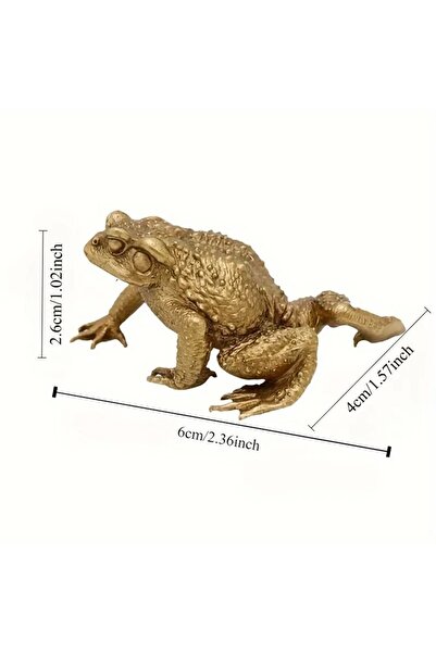 Choice SJC-1PCS لكل عبوة تمثال ضفدع المال النحاسي، تمثال زخرفي داخلي/خارجي، ب...