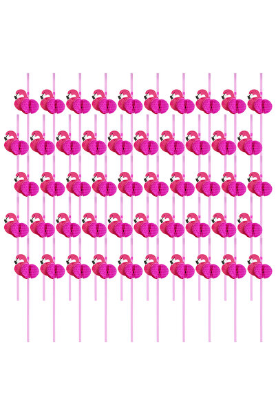 Choice1 flamingo straw 50Pcs Paper Drinking Straw 3D Fruit Paper Straws Pinea...