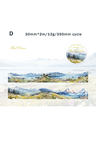 Choice4 D Journamm 30mm*2m Aesthetics PET Tapes Mountains Seas DIY Scrapbooki...
