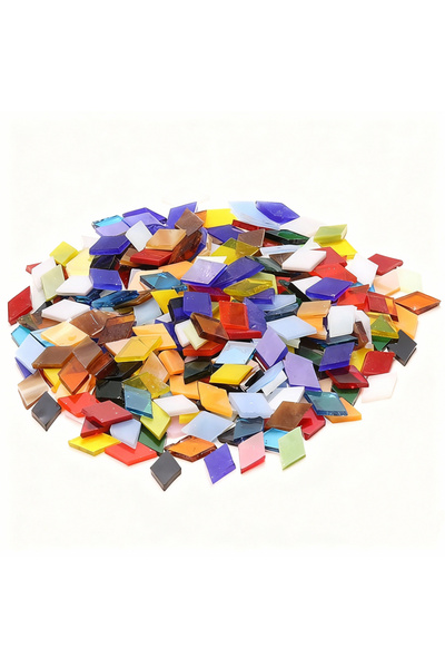 Choice 3cm3cm All mixed 50pcs Large Iridescent Diamond-shaped Mica & Glass Mo...