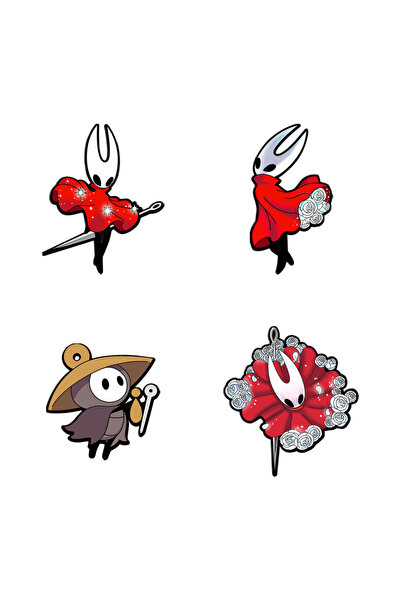 Choice مجموعة من 4 دبابيس بروش، 4 دبابيس مينا من Hollow Knight Silksong، دباب...