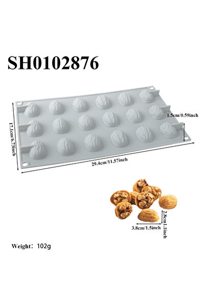 Choice1 SH0102876 قوالب شوكولاتة سيليكون بتصميم الجوز (18 خلية) أو الزيتون (3...