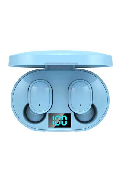 Choice1 سماعات أذن لاسلكية زرقاء، شاشة LED رقمية، سماعة بلوتوث، سماعات رياضية...