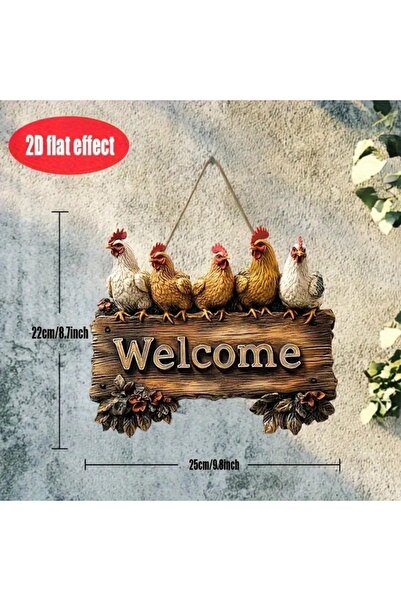 Choice لوحة خشبية معلقة ثنائية الأبعاد بنمط ريفي، مقاس 25 × 22 سم، مزينة بنقو...