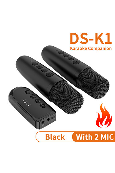 Choice5 ميكروفون سيارة لاسلكي K1 أسود اللون، مزود بميكروفونين وجهاز استقبال، ...