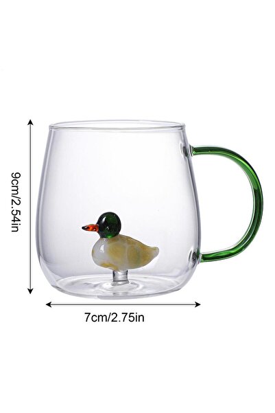 Choice1 301-400ml 03 3D Animal Coffee Mug 380ml Transparent 3D Animal Borosil...