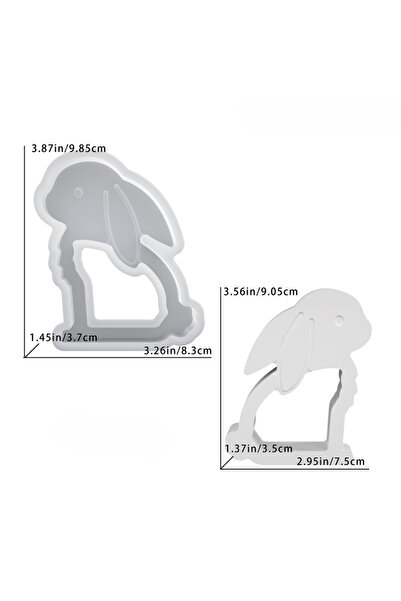 Choice1 قالب واحد لصنع حامل شموع مجوف على شكل أرنب عيد الفصح، قالب راتنج، قال...