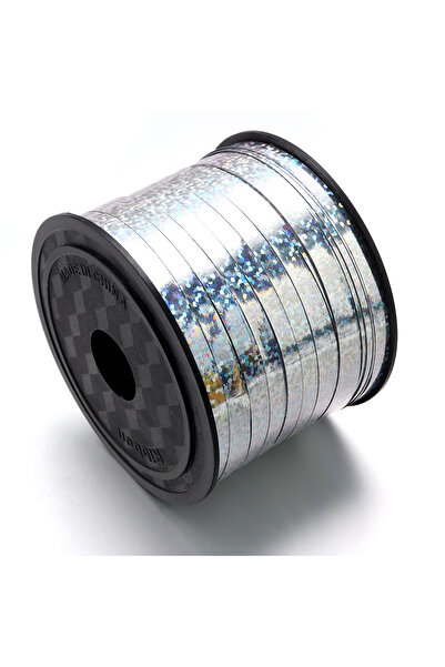 Choice3 شريط ليزر بلاستيكي فضي بطول 100 ياردة/لفة، 5 مم، شريط بالونات بألوان ...