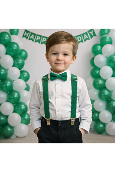 Monkabox Set za dečaka od 1 do 5 godina sa tregerima i leptir mašnom – Elegan...